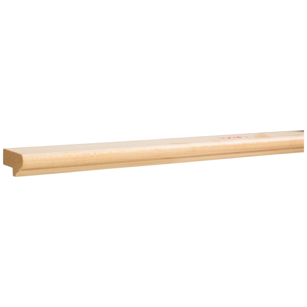 1-1/2" D x 13/16" H Hard Maple Bullnose & Cove Light Rail Moulding