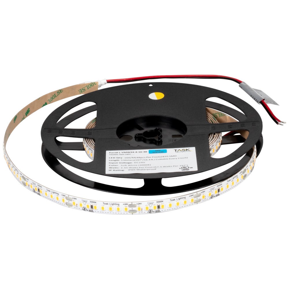 16 Ft, 400 Lumens/Ft. 24-volt High Output LED Tape Light, Single-White