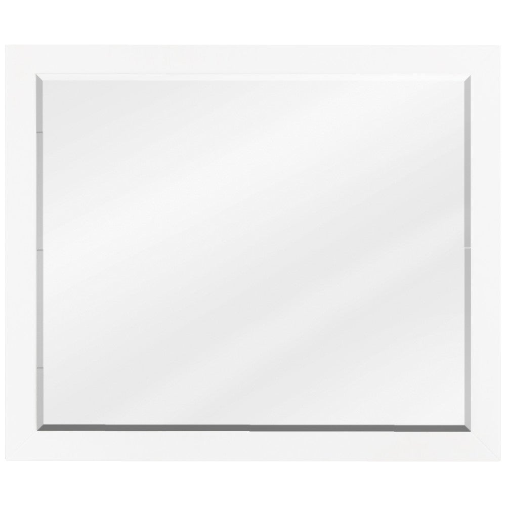 33" W x 1" D x 28" H White Cade mirror