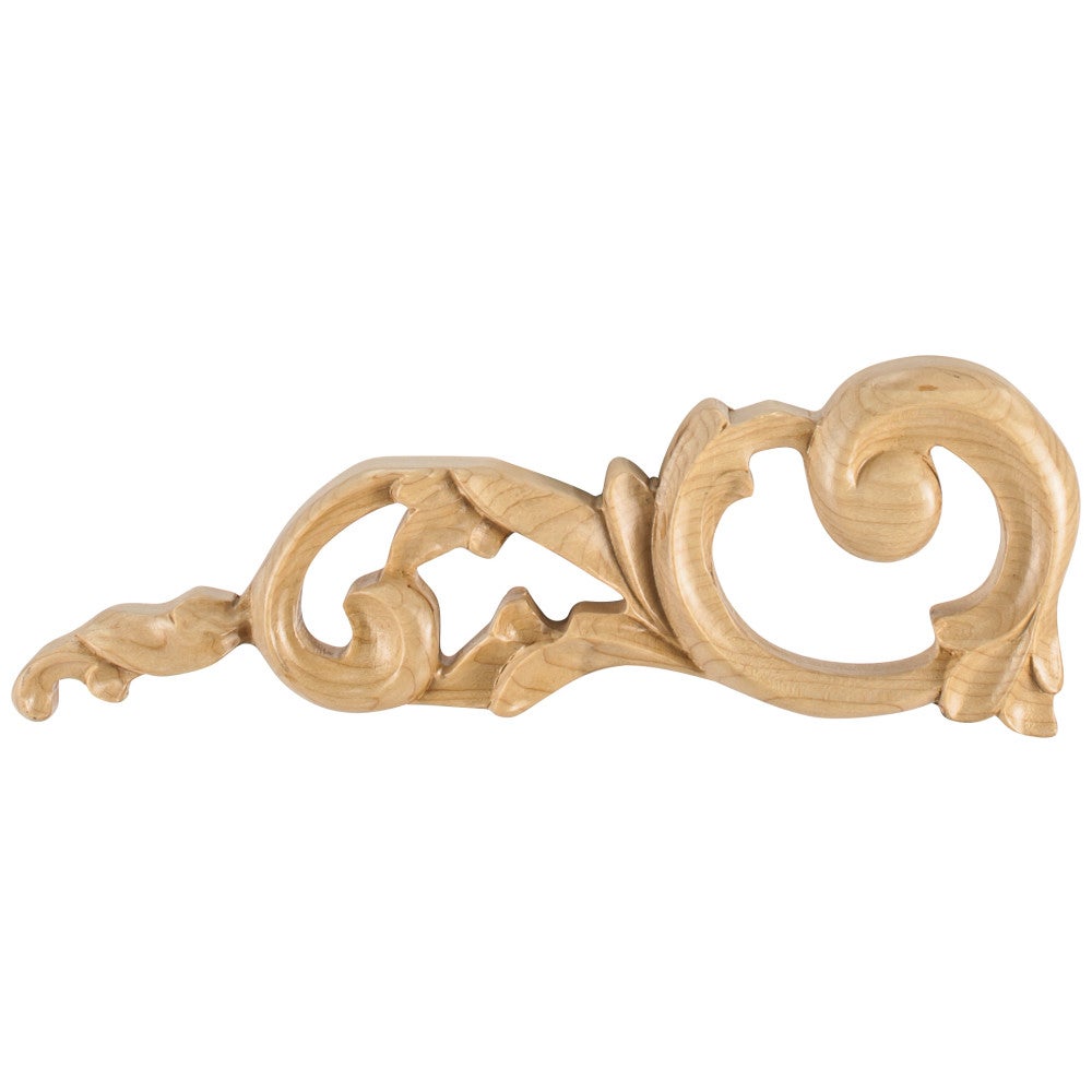 10" W x 3/4" D x 3-1/2" H Left Acanthus Onlay