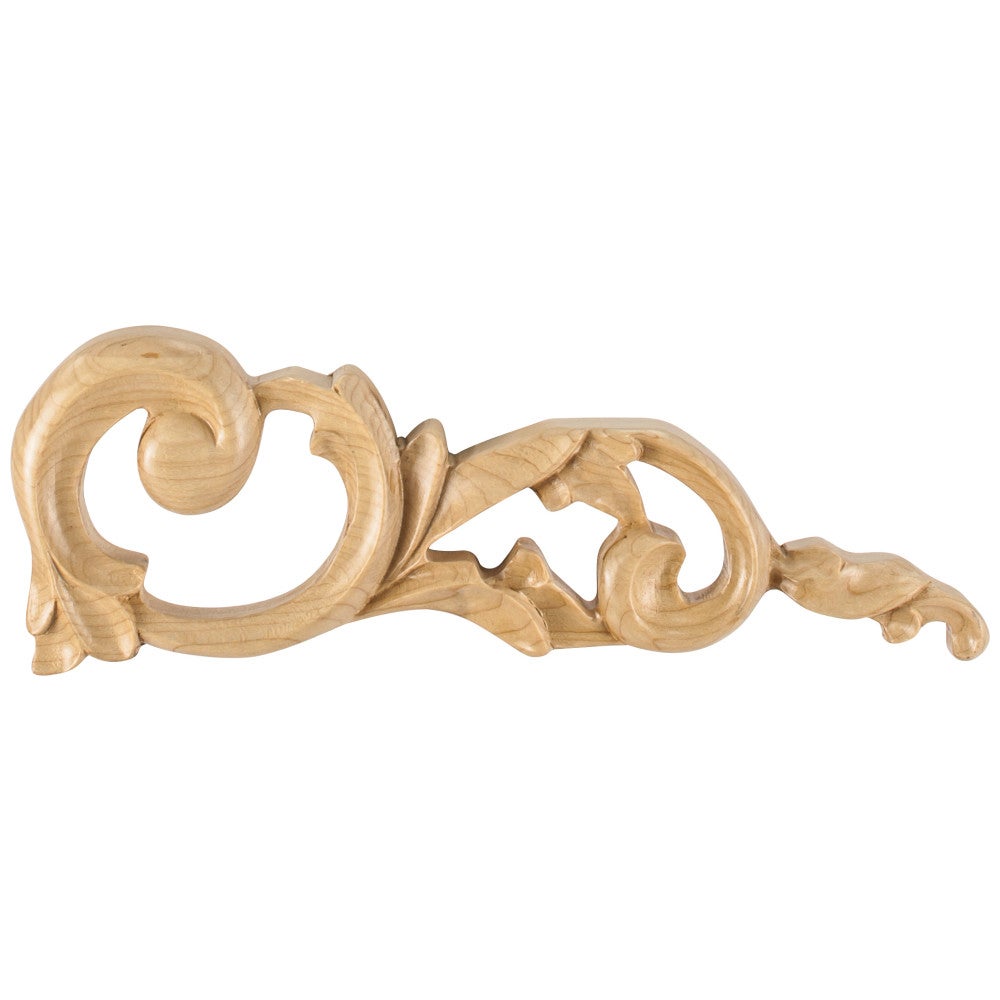 10" W x 3/4" D x 3-1/2" H Right Acanthus Onlay