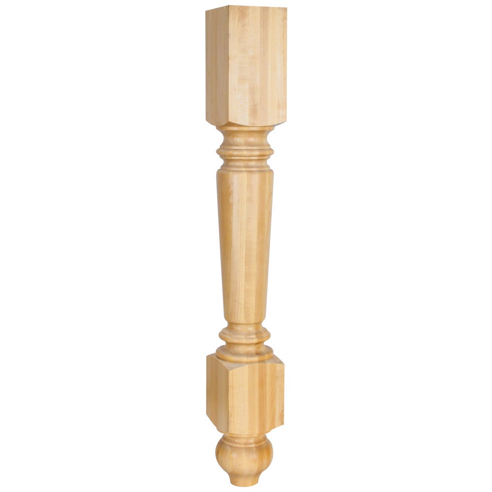 4-1/2" W x 4-1/2" D x 35-1/2" H Turned Leg