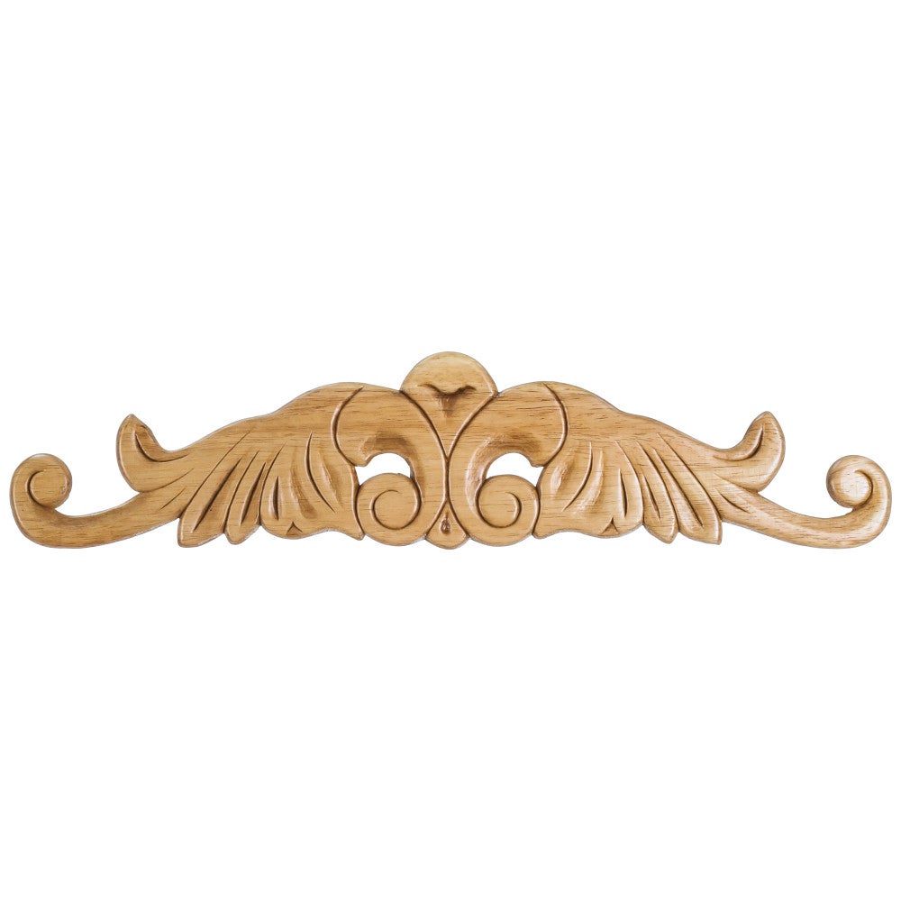 20-1/4" W x 5/16" D x 4-1/2" H Pressed Art Nouveau Onlay