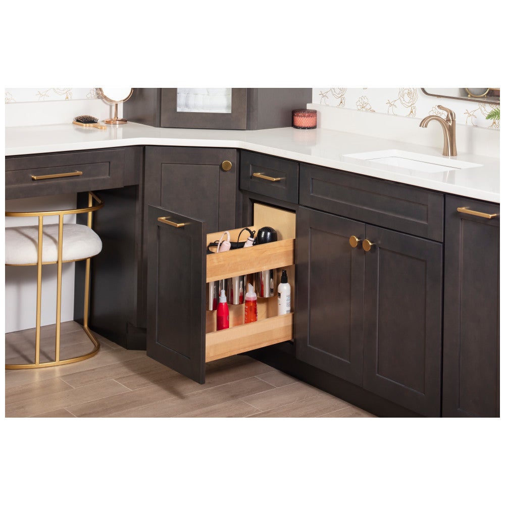 "No Wiggle" Powered Vanity Pullout for Door/Drawer Base Cabinet
