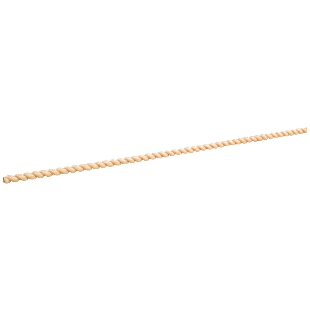 1/8" D x 1/4" H Hard Maple Half Round Rope Moulding