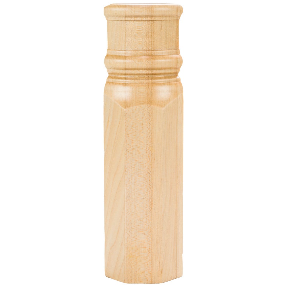 2-7/8" W x 1-7/8" D x 9-7/8" H Oak Spool & Beveled Transition Block