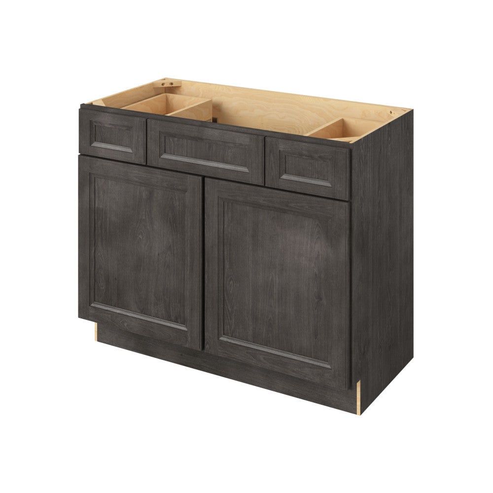 42" Vanity Base Top Drawers, 2 Doors-2 Drawers-1 False Front