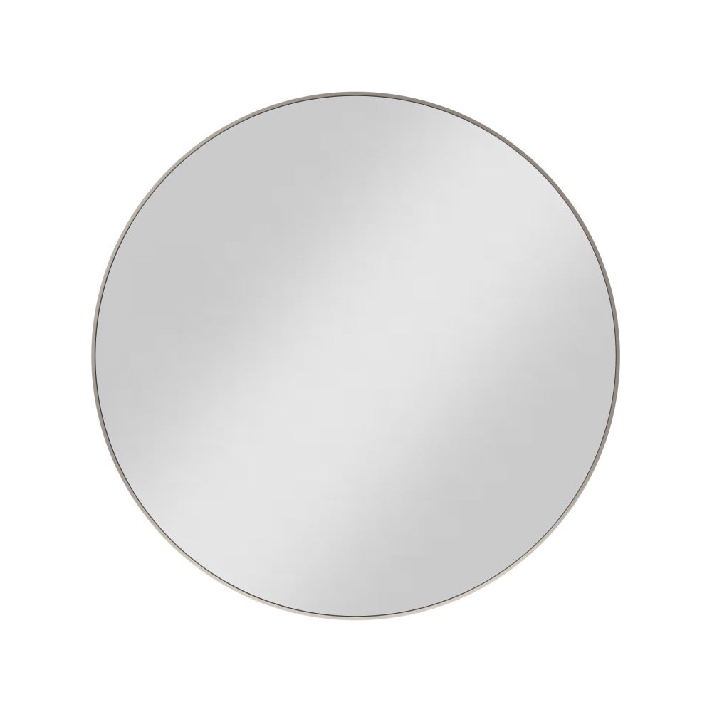 30" x 1" Satin Nickel Circular Metal Frame mirror