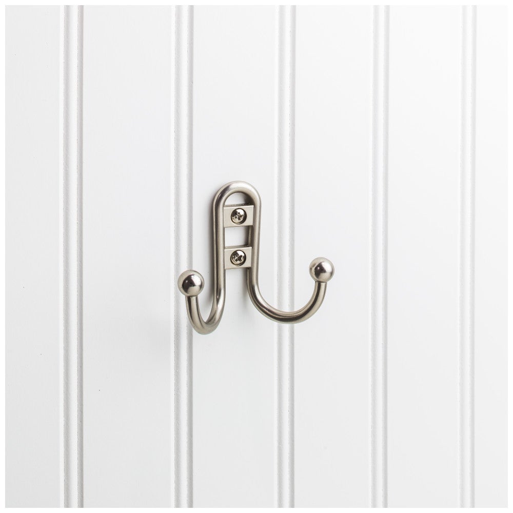 2-9/16" Classic Double Prong Ball End Wall Mounted Hook