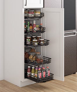 Pullout Basket & Pilaster System
